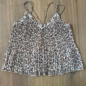 Hollister Brown Leopard Cheetah Print Camisole tank